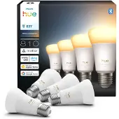 Philips Hue White Ambiance 810lm A60 E27 Smart LED-Leuchtmittel – 4er-Pack
