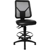 Topstar 493825 Arbeitsdrehstuhl Tec 80 schwarz mit Fußring und Bodengleiter