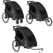 Deryan Luxe Fahrradanhänger – Jogger-Kinderwagen – Für 1 Kind – Schwarz