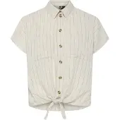 Pieces Pcpia Leinenmix Kurzarmhemd | Beige | L