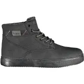 Carrera Herren Schnürstiefel Schwarz mit Kontrastdetails und Logo-Design