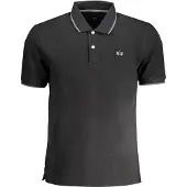 La Martina Herren Kurzarm Polo Schwarz