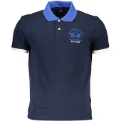 La Martina Herren Kurzarm Polo Blau