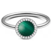 Daniel Wellington Elegant Ring With Malachite And Crystals Audrey Dw00401317