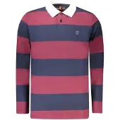 Timberland Herren Langarm-Poloshirt, Rot
