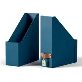 Leitz Puro Stehsammler, 100% Recyclingkarton, 2er-Pack, Dunkelblau