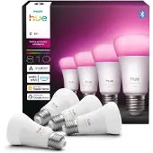 Philips Hue White and Color ambiance A60 – Smarte Lampe E27 – 810 lm, Bluetooth/Zigbee, LED, E27, A19, 1000 K, 20000 K