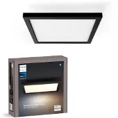 Philips Hue Aurelle Rechteckige Deckenleuchte – White Ambiance (Schwarz, ohne Dimmschalter)