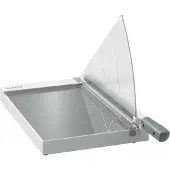Leitz Hebelschneider Precision Office A4+, bis A4, bis 15 Blatt, beleuchtete Schneidkante, Ableselineal, Klingenschutz, Edelstahl und Glas