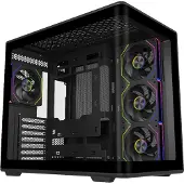 Cooler Master Elite 600, Tower, PC, Schwarz, Transparent, ATX, micro ATX, Mini-DTX, Mini-ITX, SPCC, Stahl, Gehärtetes Glas, Gaming