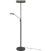 TRIO Großer LED Deckenfluter FRANKLIN mit Lesearm, Höhe 181cm, Anthrazit