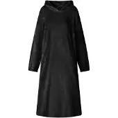 vidaXL Decken-Hoodie Schwarz L Flanell
