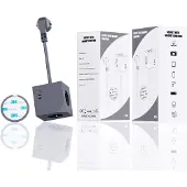 Microconnect MC-CUBE015USBMAGNETIC, 1,5 m, Typ F, Grau, 3 AC-Ausgänge, 250 V, 16 A