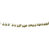 Christmas Decoration Girlande mit Glöckchen 1,20m Metall Weihnachtsgirlande mit Metallglocken Dekoration Glöckchenkette Weihnachtsbaumkette Weihnachtsdeko Gold