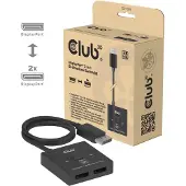 Club 3D CLUB3D DisplayPort 2-in-1 Bi-Direktional-Switch 8K, DisplayPort, 2x DisplayPort, Schwarz, 8K Ultra HD, 60 Hz, 55 mm