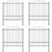 vidaXL Gartenzaun WOERDEN 4 stk. 170 x 215 cm Grau