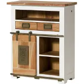 MASSIVMOEBEL24.DE MASSIVMOEBEL24 Kommode Mango 75x36x90 weiß lackiert RAILWAY #552