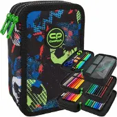 CoolPack - Jumper 3 - Dreifach-Federmäppchen Mit Ausrüstung - Fussball Blau