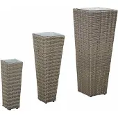 vidaXL Set für Outdoor 3 Stk. 30 x 30 x 80 cm Metall