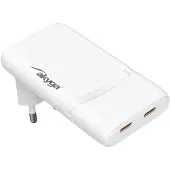 Akyga USB-Ladegerät USB AK-CH-32 2x USB-C PD 5-20V / max. 3.25A 65W Quick Charge 4+ GaN