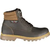 Carrera Herren Schnürstiefel in Braun mit Kontrastdetails und Logo-Design