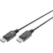 Digitus ASM AK-340103-050-S DisplayPort cable with clips 1080p 60Hz FHD Type DP / DP M / M black 5m