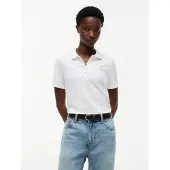 Tommy Hilfiger Poloshirt "1985 SLIM PIQUE POLO SHORT SLEEVE" mit Logo-Flag
