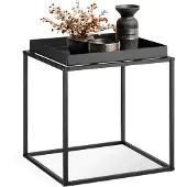 TecTake - Beistelltisch Cambridge 40x40x44cm - schwarz - 404180