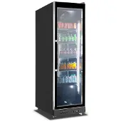 A&S polarny Gastro Kühlschrank | Lagerkühlschrank | Gewerbekühlschrank | 1 Glastür | Schwarz | 500 Liter | +2 bis +10 °C