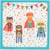 Papstar 20 Servietten, 33 cm x 33 cm 3-lagig 1/4-Falz Design Set 1