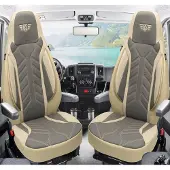 BREMER SITZBEZÜGE Wohnmobil Sitzbezüge & Schonbezüge für Knaus BOXLIFE PRO / XL Camper Van | Passgenaue Vordersitzbezüge | Teilintegriert, Kastenwagen & Alkoven | Sitzbezug Fahrer & Beifahrersitz