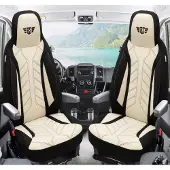 BREMER SITZBEZÜGE Wohnmobil Sitzbezüge & Schonbezüge für Ford Nugget Transit Custom | Passgenaue Vordersitzbezüge | Teilintegriert, Kastenwagen & Alkoven | Sitzbezug Fahrer & Beifahrersitz