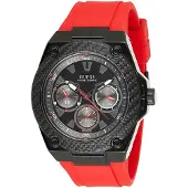 GUESS Herren Armbanduhr Chronograph Uhr Legacy Silikonband W1049G6