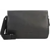 Greenburry Pure Black Umhängetasche Messenger Leder schwarz 1109-20