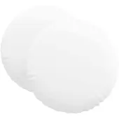 vidaXL Sitzkissen 2 stk. Stoff Weiß Ø60 x 21 cm