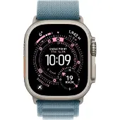 Apple Alpine Loop Armband für Watch | 44/45/46/49 mm - Größe S - Light Blue / Black Titanium