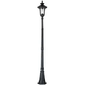 Elstead Lighting Stehleuchte, Laterne, Alu schwarz, Glas klar, H 246,5 cm