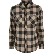 Urban Classics Langarmhemd "Damen Ladies Turnup Checked Flanell Shirt" 1