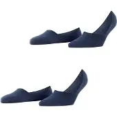 Burlington Füßlinge "Everyday 2-Pack", Damen, Gr. 37-38, blau (marine (6120)), Obermaterial: 74% Baumwolle CO. 23% Polyamid PA. 3% Elasthan EL., glatt, Socken Füßlinge