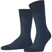 Falke Socken "Artwork Tie", Herren, Gr. 45-46, grau (midnight (6366)), Obermaterial: 84% Baumwolle CO. 16% Polyamid PA., glatt, Socken Socken