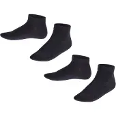 Falke Happy 2-Pack Kinder Sneakersocken, 23-26, Mehrfarbig, Uni, Baumwolle