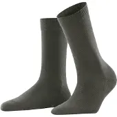 Falke Softmerino Damen Socken, 41-42, Grün, Uni, Schurwolle