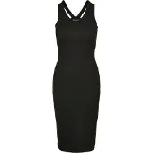 Urban Classics A-Linien-Kleid "Damen Ladies Midi Sleeveless Rib Dress" 1 tlg.