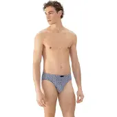 Mey Slip , Herren, Gr. 4, schwarz-weiß (yacht blau), Single Jersey, Obermaterial: 94% Baumwolle, 6% Elasthan, Unterhosen Slip