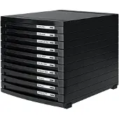 HAN CONTUR, 10 Schublade(n), Schwarz, Polystyrol, A4, Monochromatisch, 300 mm