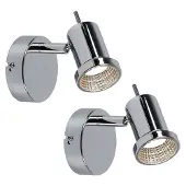 Etc-shop 2er Set Moderne LED Wandlampen mit beweglichem Spot