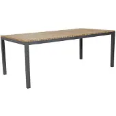 Brafab Zalongo Gartenesstisch Aluminium/Teak natur/grau 200x100 cm
