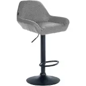 CLP Barhocker Braga Stoff B - grau