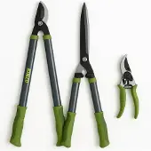 Kinzo GartenBaumscheren-Set - Baumscheren-Kombi-Set - 3-teilig - Baumschere - Astschere - Heckenschere