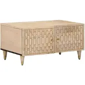 vidaXL Couchtisch 80x50x40 cm Massivholz Mango
